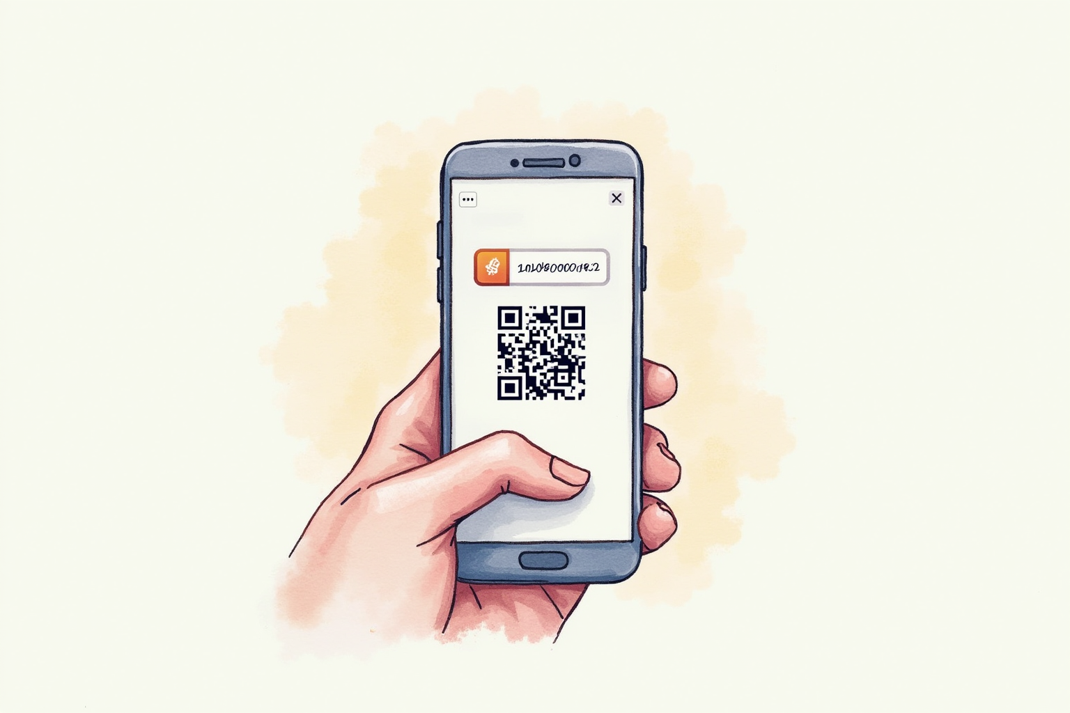 Person sending crypto transaction on smartphone with QR code wallet address