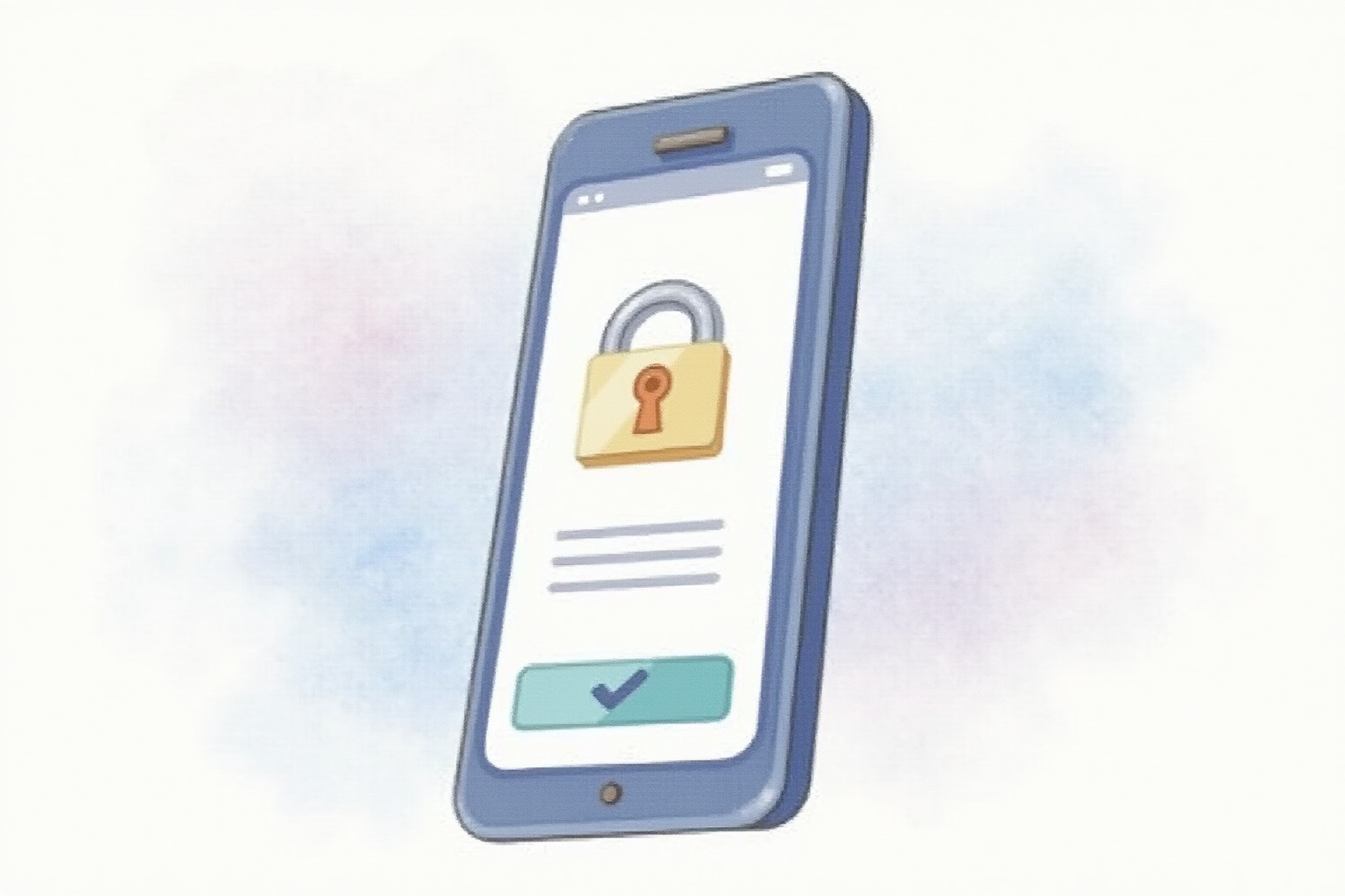 Identity theft protection alert notification on smartphone screen