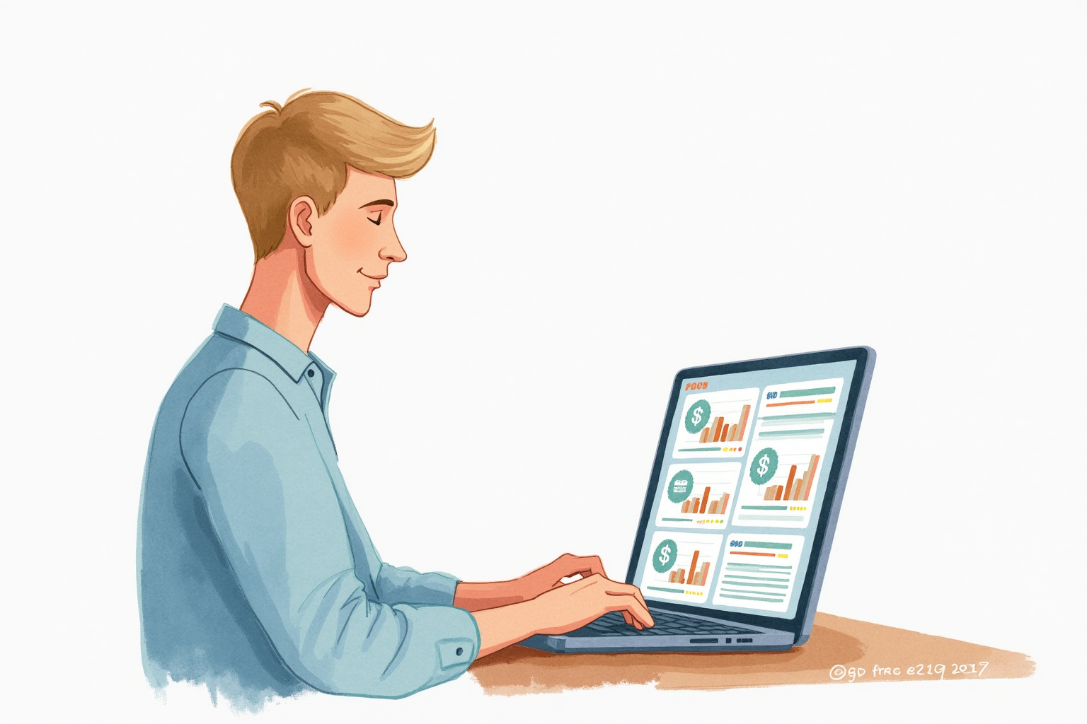 Person reviewing aggregated financial dashboard combining multiple investment accounts on laptop