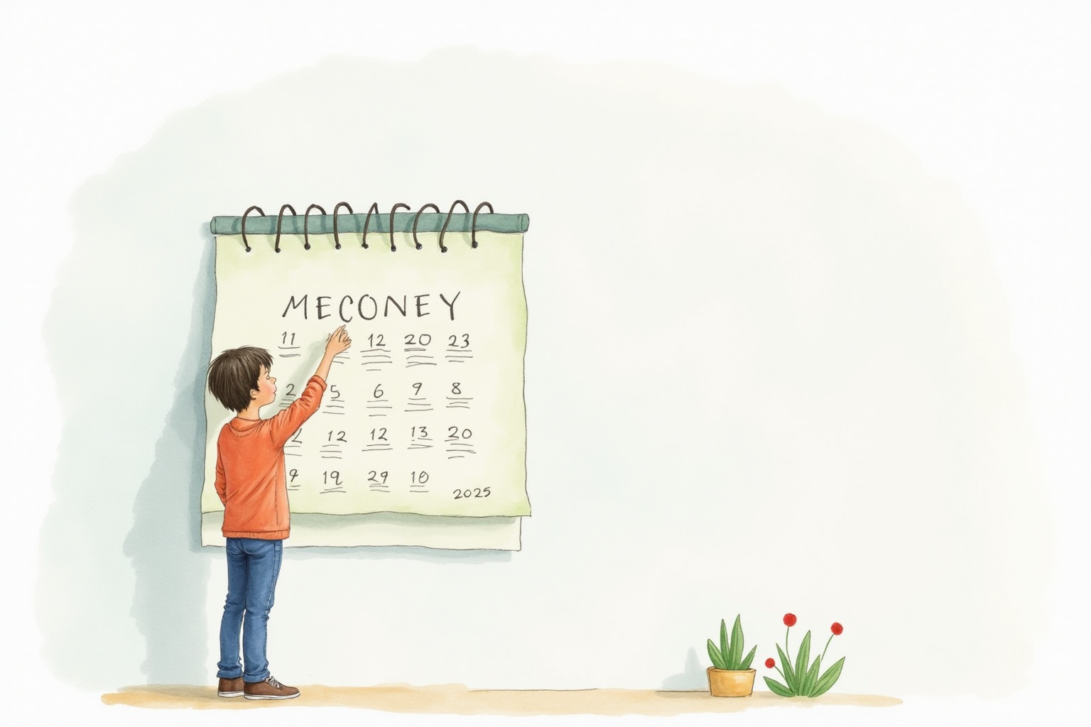 Person tracking quarterly estimated tax payments for self-employment income on calendar
