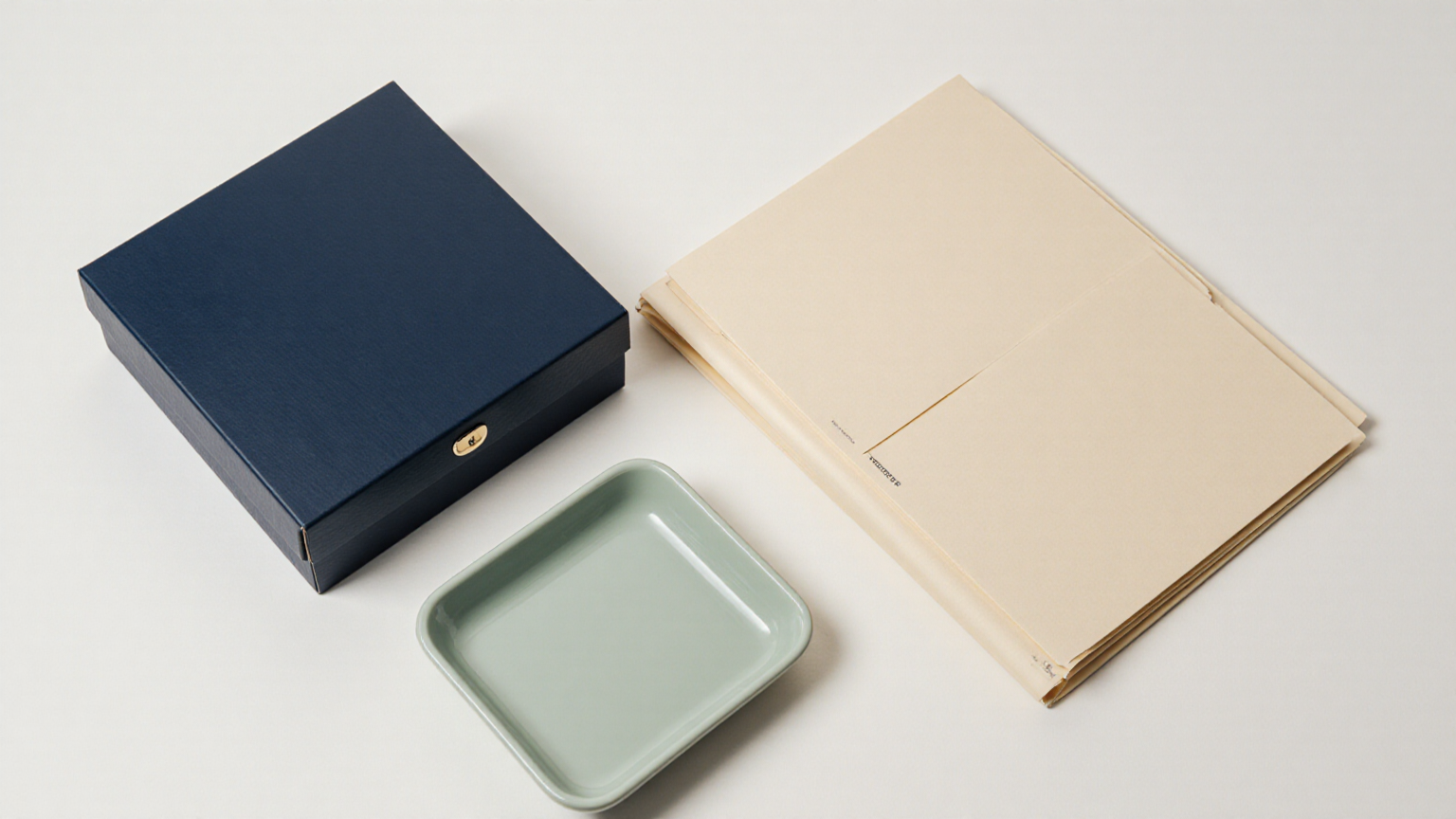 Closed box blank folder and empty tray representing separate reserve purposes
