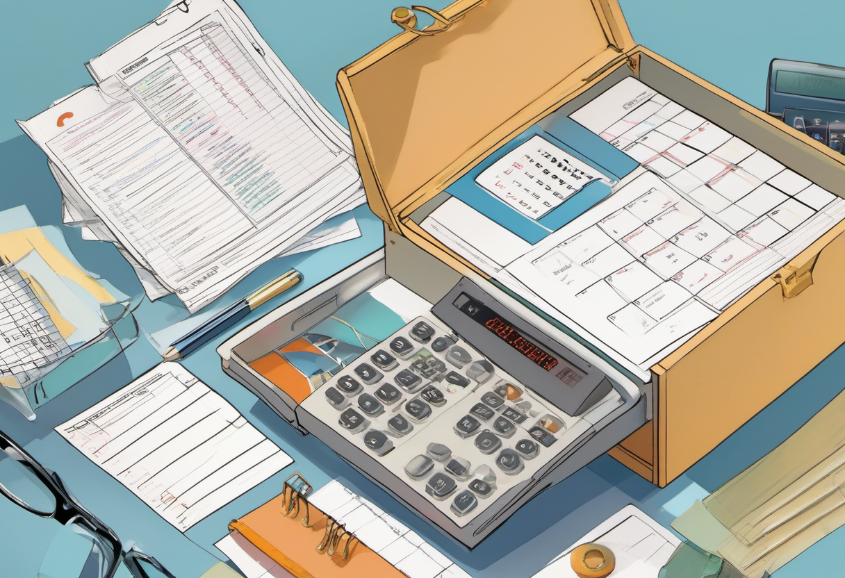Self-employed retirement plan compliance checklist with calendar and calculator